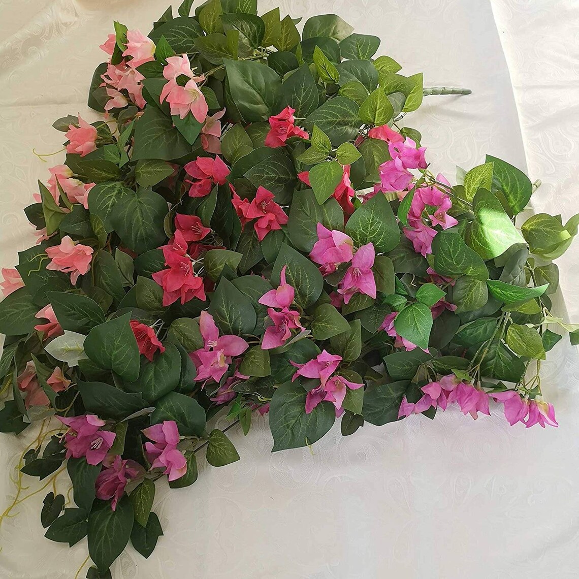 Silk Bougainvillea Vine Plant Artificial Flowers Cascade Etsy