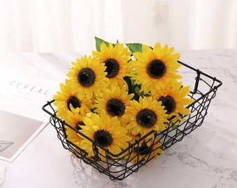 2 Mazzi Di Girasoli Artificiali, Piante Di Plastica, Girasoli Finti Protezione Uv Per Casa Giardino E Decorazioni Nuziali 96885146