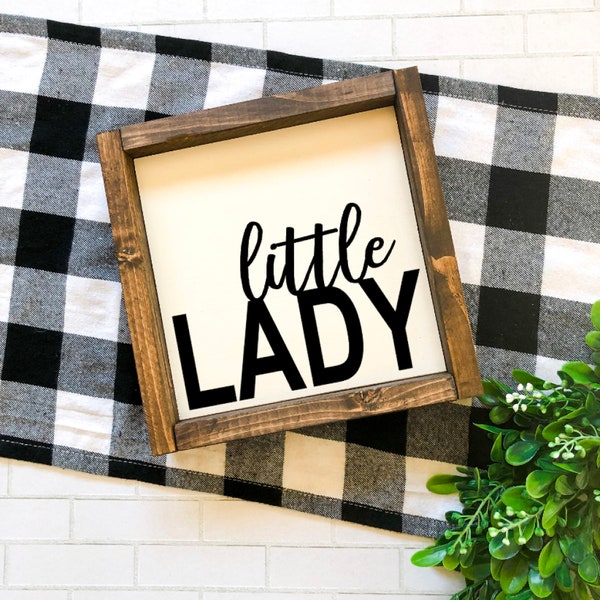 Little Lady Farmhouse Sign, Nursery Signs,Farmhouse Nursery Sign, Girl Nursery Decor, Girl Nursery Sign