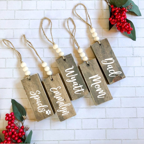 Christmas stocking name tag. Christmas stocking. Christmas decor. Farmhouse  stocking tag. Personalized stocking. Name tags. Stocking tag.