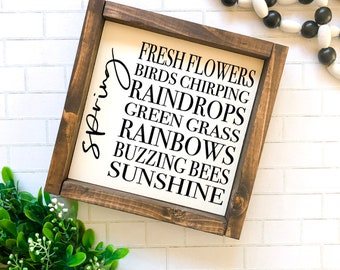 Spring List Farmhouse Sign, Spring Favorites Sign, Spring Farmhouse Sign,Farmhouse Spring Decor