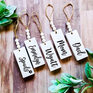 Wooden Stocking Name Tags, Personalized Stocking Name Tags, Farmhouse Stocking Name Tags, Farmhouse Christmas Decor