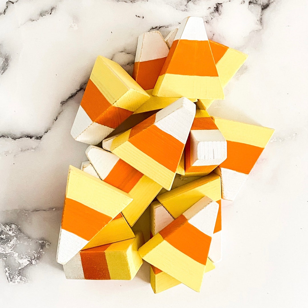 Wooden Candy Corn Candy Corn Jar Fillers Candy Corn Gumball Etsy