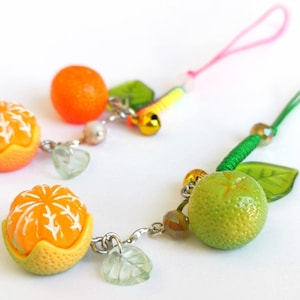 Handmade Resin Orange Mobile Phone Charm, Keyring, Bag Charm, Personalized Friendship Gift, Perfect Gift