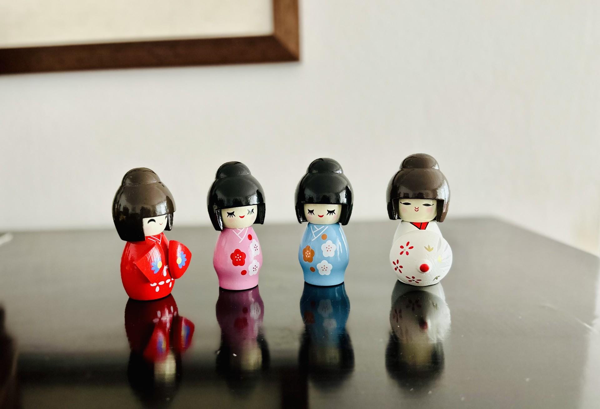 Vintage Mini Kokeshi Dolls - Etsy