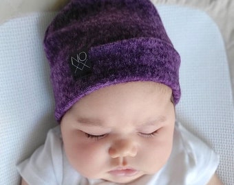 Ultra Soft Purple Slouchy Beanie / Girls Baby Kids and Adult Size Cozy and Soft Hat / Sweater Knit Beanie