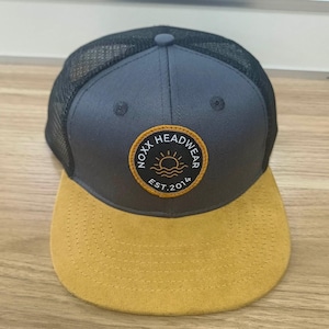 Baby Toddler Snapback Hat / Kids Trucker Flat Bill Surfer Skater Hats / Embroidered Patch Summer / Neutral Snap Back Cap / Noxx Boys Hats