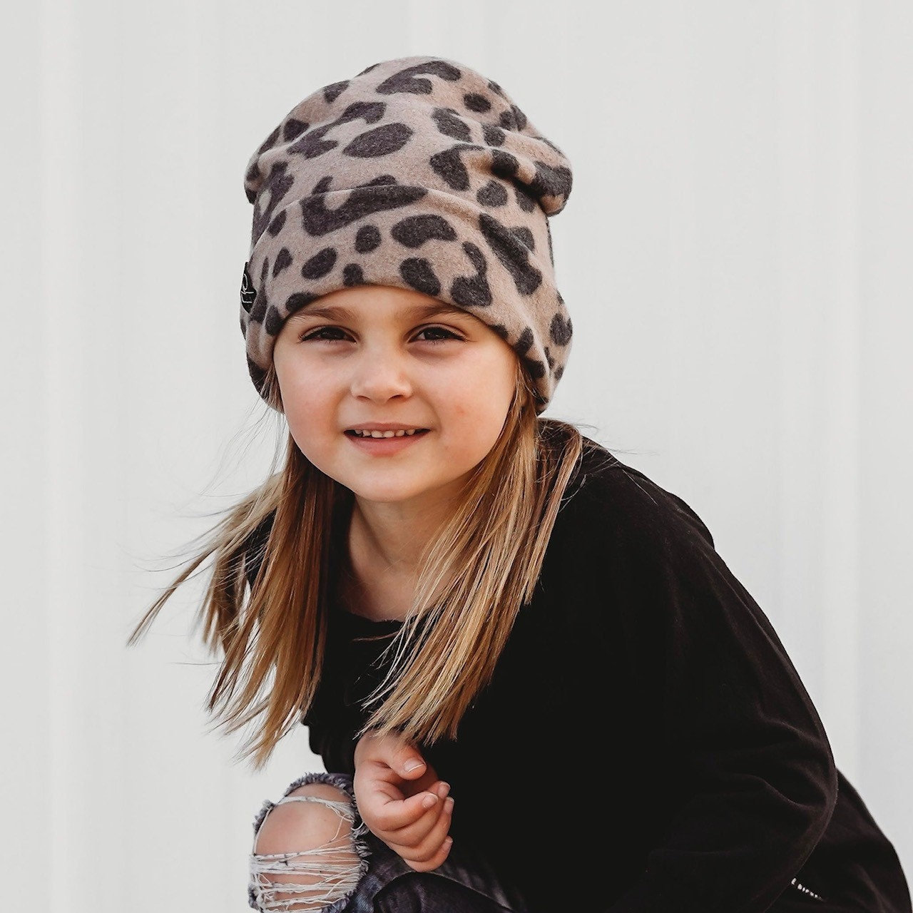 NOXXaz Ultra Soft & Cozy Cheetah Print Slouchy Beanie / Warm Winter Hat for Baby Kids Adult / Sweater Knit Beanie Noxx