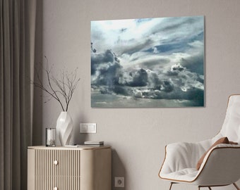 Heavenly Horizon Cloud Meditation  Canvas Wall Art - Original Artwork - Home Decor for office, bedroom, living room - Cloud Lover Gift