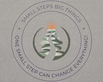 Retro style logo motivational Unisex Hoodie - Small Steps Big Things