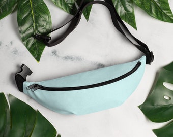 Light blue, cyan blue Fanny Pack for handsfree everything, dog walking, working, traveling