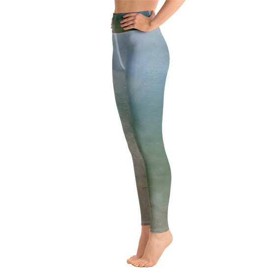 Ocean Blue Long Yoga Leggings/blue 