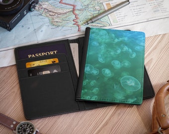 Jelly Fish RFID Blocking Passport Cover for the Aqua Lover - Ocean Lover/Traveler -SeaLife Lover