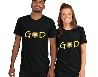 GOD makes me smile Unisex fitted look Short sleeve t-shirt - multiple colors