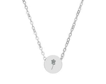 Hope Springs Eternal Mini Circle Necklace | Engraved Disc Pendant