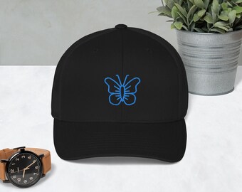 Blue Butterfly Unisex Trucker Cap - Support Awareness for the Endangered Blue Butterfly