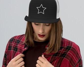 Star Embroidered Trucker Cap