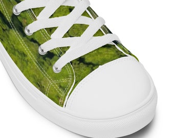 Green Nature Women’s high top canvas shoes for Comfort, Fashion, Fun, Work or Play, Back to School