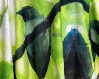 Bird Towel - Green Leaves Kaleidoscope Birds for Bird Lover, Nature Lover Paddleboard, Yoga, Lounge, Beach, Room Decor