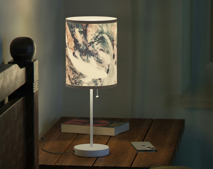 Featured listing image: Koi Fish Beige Lamp on a Stand, US|CA plug - Home Decor for Bedroom, Office, Living Room, Baby Room, Child Room, Housewarming