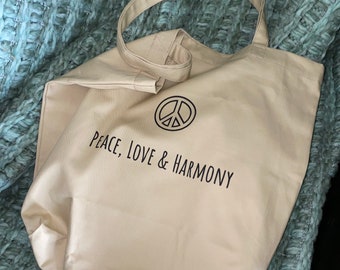 Peace, Love, Harmony Eco Tote Bag