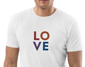 Love Unisex organic cotton t-shirt -gift for him, her, them