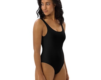 Black One-Piece Swimsuit UPF 50+