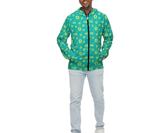 Flower Power Men’s windbreaker - Stand out Streetwear for Him or Her or Them :-) Feel Good/Look Good  Fashion