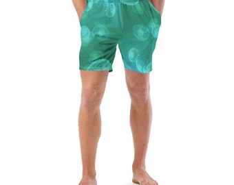 Teal Blue Jelly Fish Swim Trunk/swim trunks/Summer Fun Nature Trunks