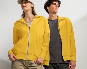 Mustard Unisex track jacket/Stylish & Comfortable Athletic Outerwear/Perfect for Active Days