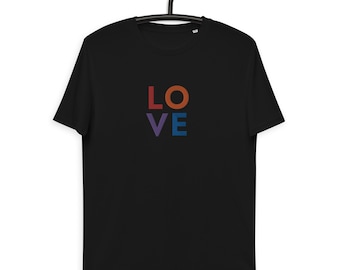 Love Unisex organic cotton t-shirt -gift for him, her, them