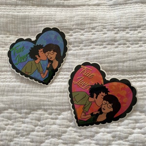 Daria & Trent True Love Heart Sticker 4” — 90s Nostalgia