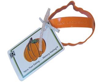 Pumpkin Cookie Cutter Orange Cookie Cutter Handle Cookie Cutter Halloween Cookie Cutter 3" RM-690/O