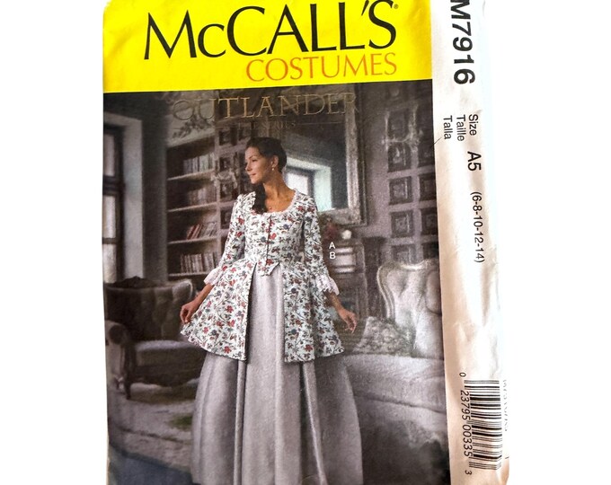Mccall’s M7916 Outlander Costume Sewing Pattern Size A5 6-14 Historical ...