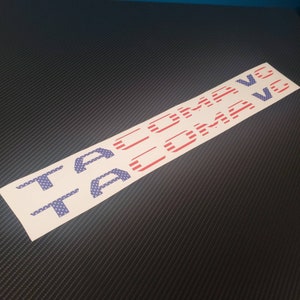 Custom Vinyl Decals for 2016-2023 Tacoma Door Exterior Emblem Overlay Set