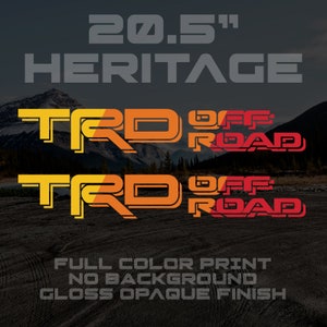 カスタムトヨタタンドラタコマヘリテージTRDヴィンテージフルカラープリントデカールセットオフロード