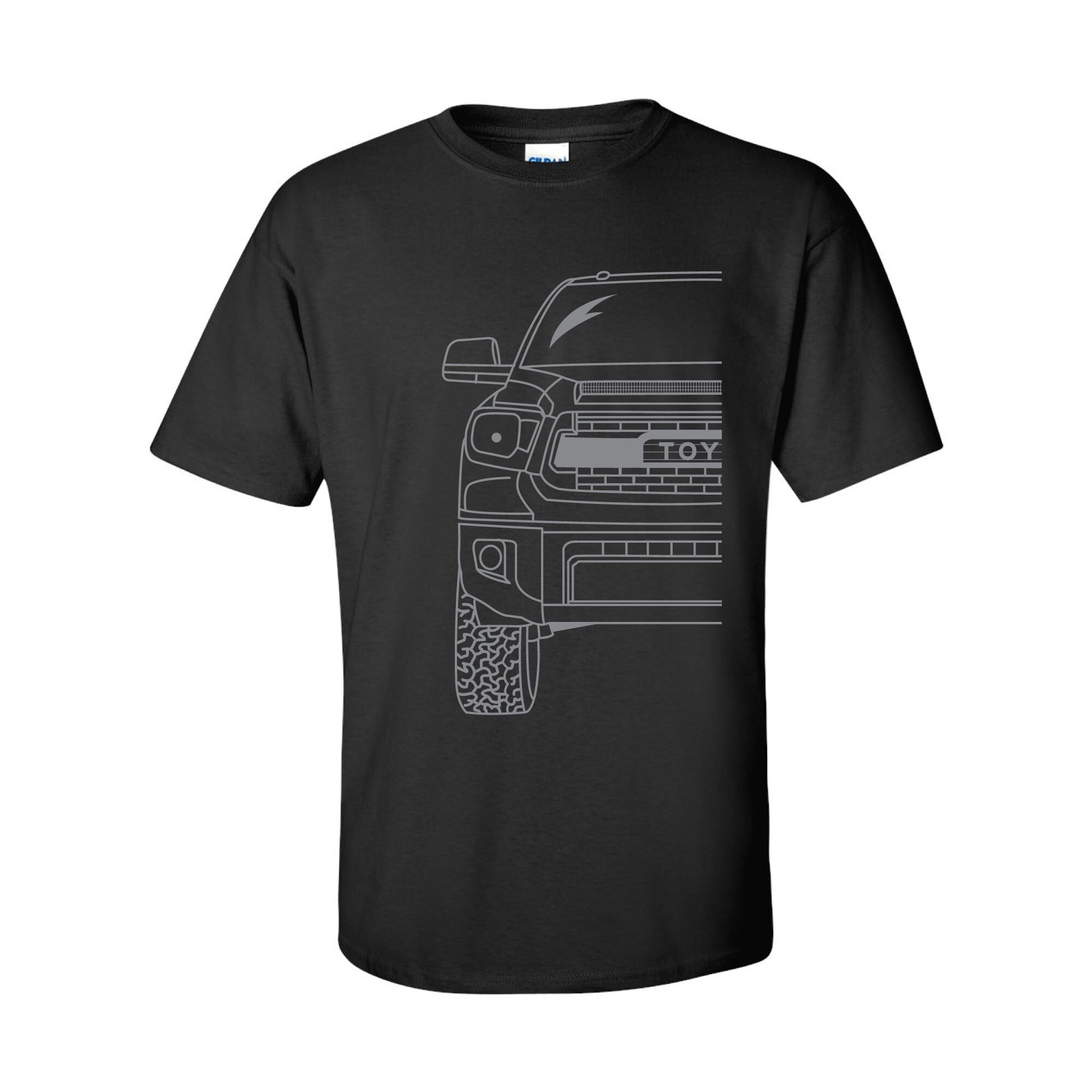 Tundra Outline Work Hard Play Harder T Shirts Tee Toyota Unisex