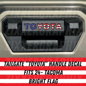 Manija de puerta trasera para Tacoma TOYOTA, bandera de EE. UU., Americana, calcomanías 2024 2025 24+, bandera personalizada, 16-23 2x