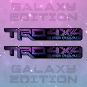 16" or 22" Toyota 14+ Tundra Tacoma Galaxy TRD mermaid Full Color Print Decal Set Off-Road - Set of 2
