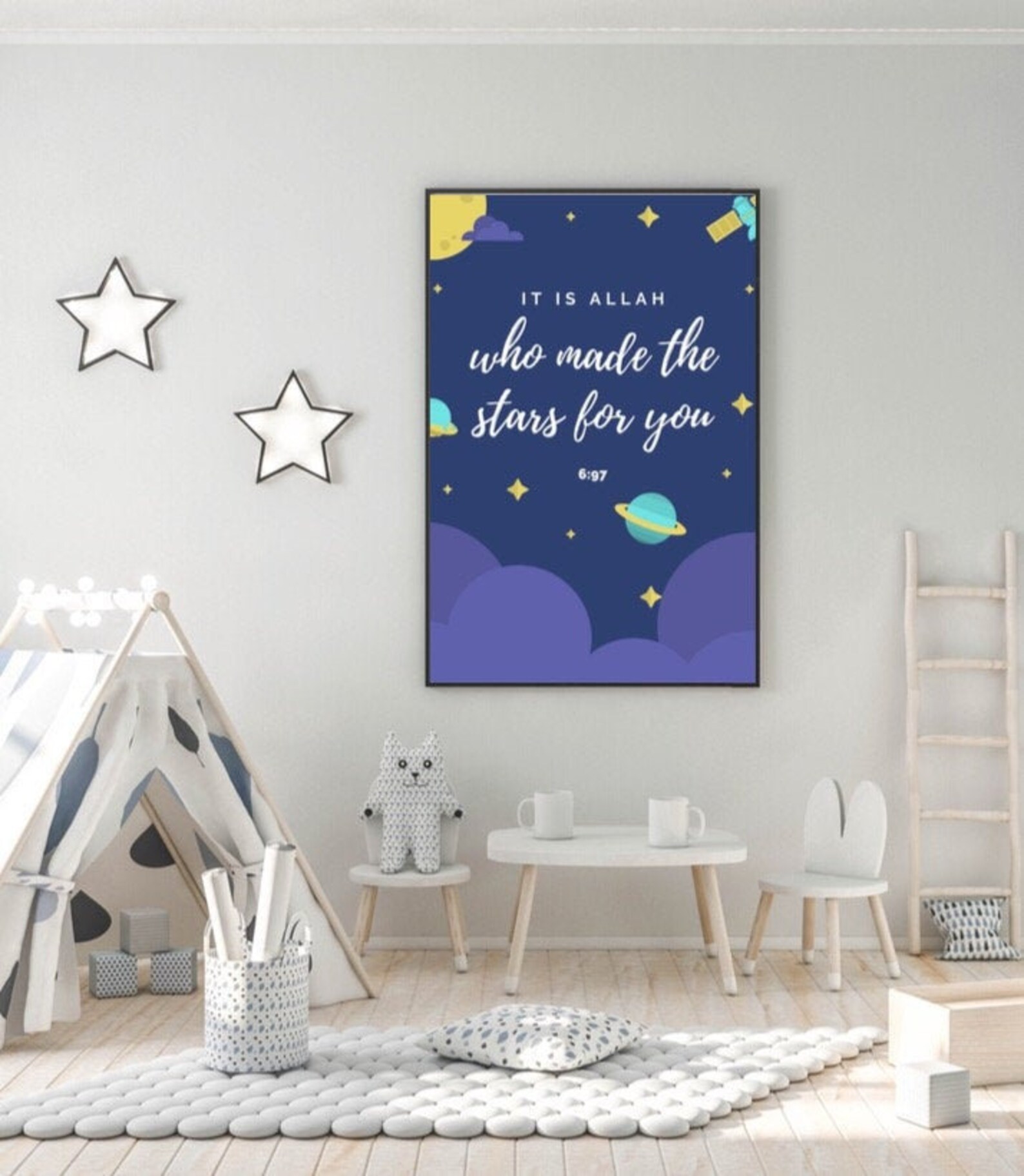 Islamic Nursery Print, A4 A6 Print, Quranic Print Etsy