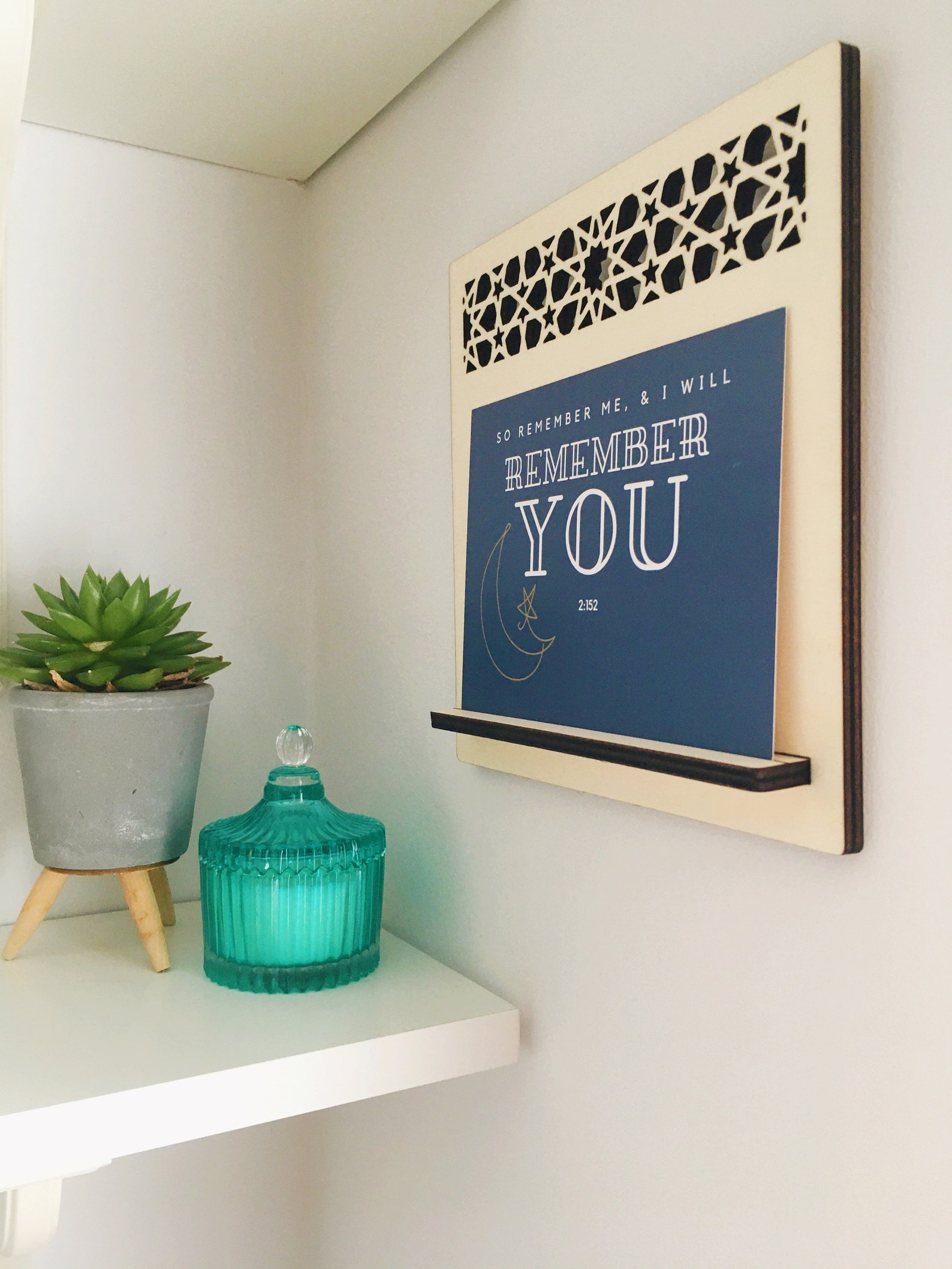 Islamic Wall Display Shelf With Quranic Prints Etsy