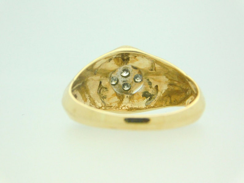 0.15 carat t.w man/'s round cut diamond cluster ring 10k yellow gold #38972