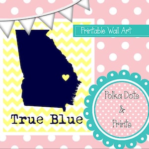 Georgia Southern University- &quot;True Blue&quot; State Print Download