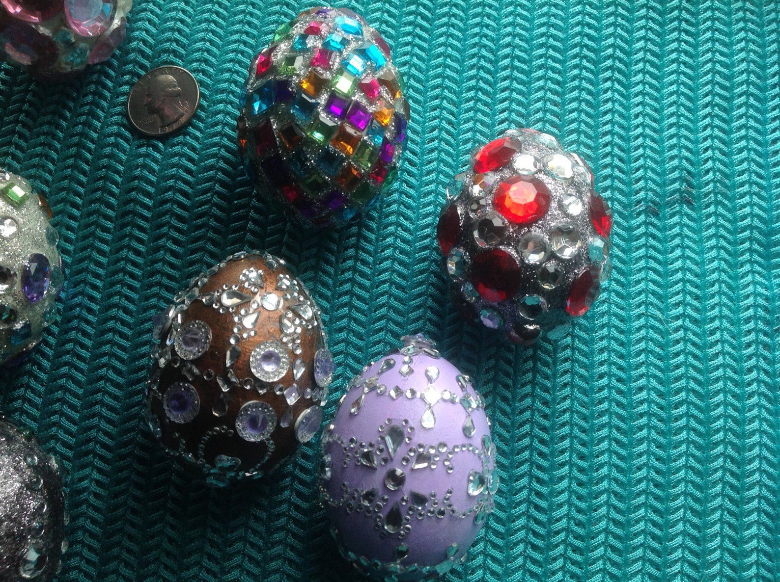 Easter Eggs Ostara Eggs Bejeweled Easter Eggs, Real Hollowed Out