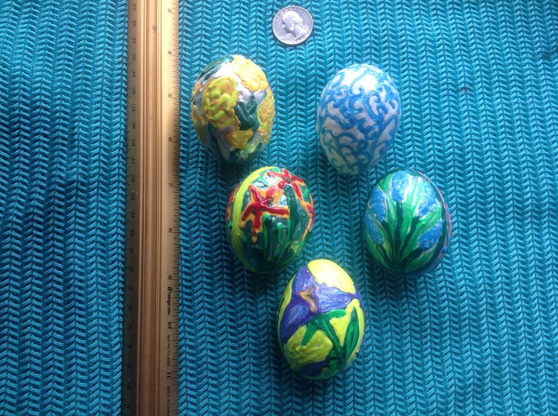 Easter Eggs Ostara Eggs Bejeweled Easter Eggs, Real Hollowed Out