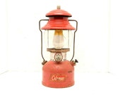 VINTAGE CAMPING HUNTING light gas burning lantern coleman 200a marked 1956 red
