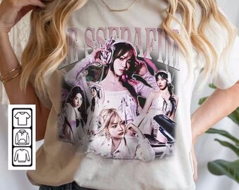 Le Sserafim Kpop Shirt, Le Sserafim Perfect Night Album Sweatshirt, Le Sserafim Vintage Retro Graphic Music Unisex Gift Fan Hoodie
