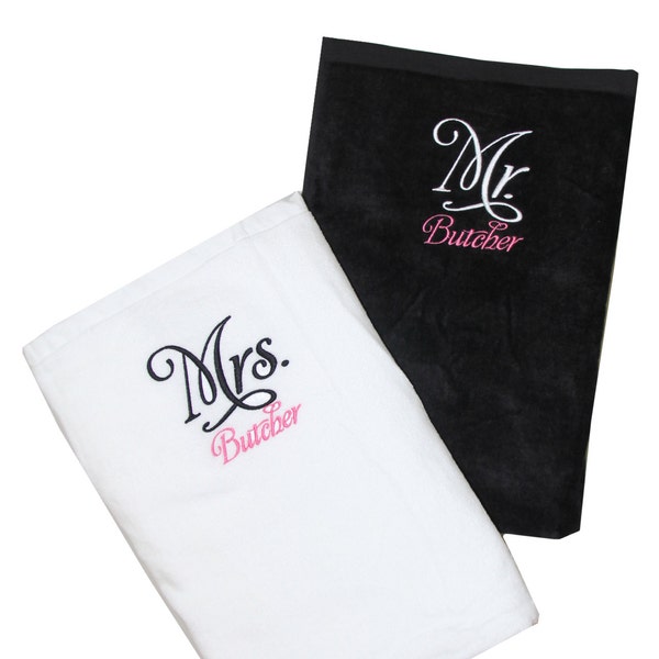 Mr. and Mrs. Personalized Beach Towels, Custom Wedding Gift Idea, His and Hers Honeymoon Gift, Newlywed towel set, Gifts for the couple idea