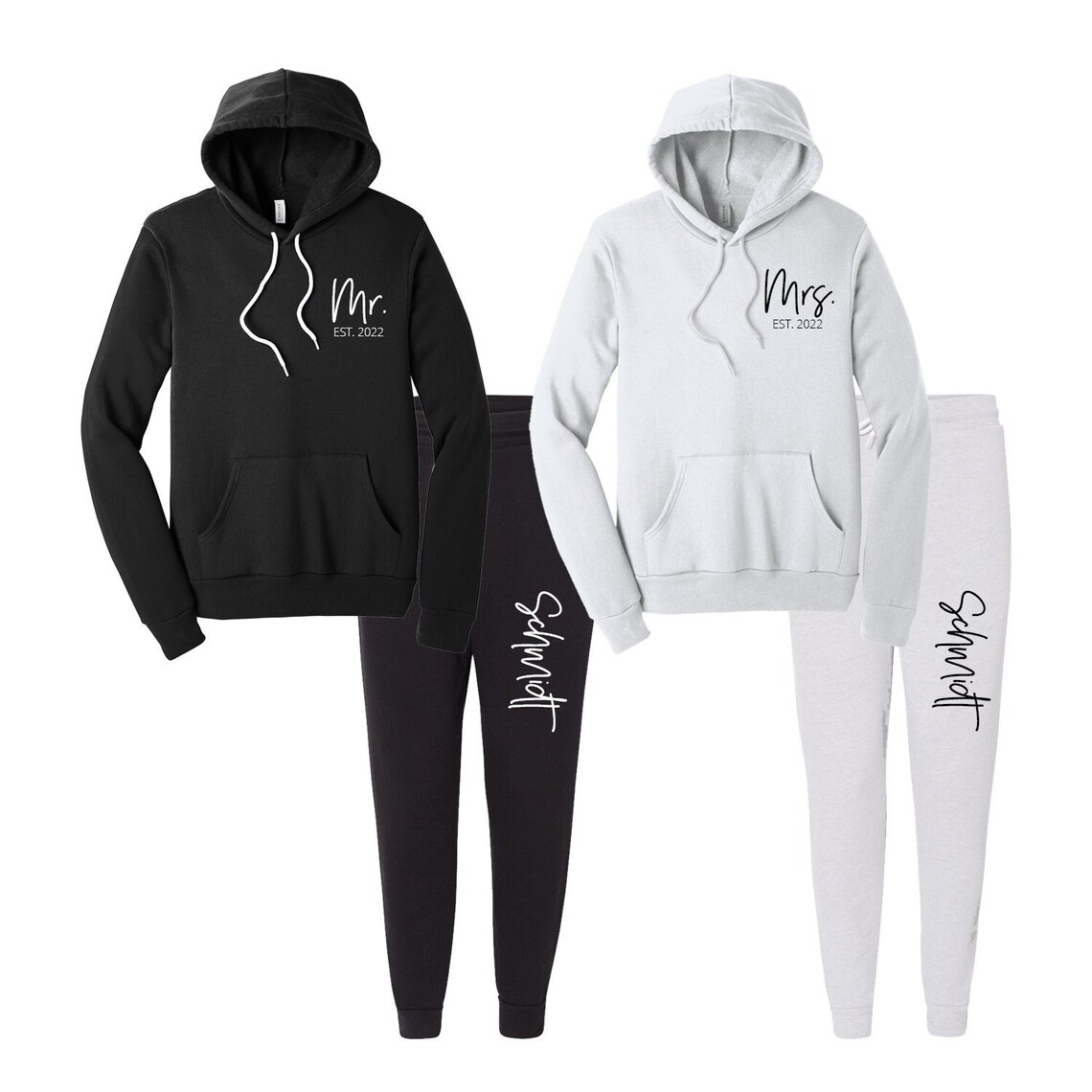 Personalized Mr and Mrs Matching Sweatsuit Bridal Jumpsuits Etsy