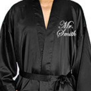 Personalized Satin Groom Robe for the Honeymoon, Couples Shower or ...